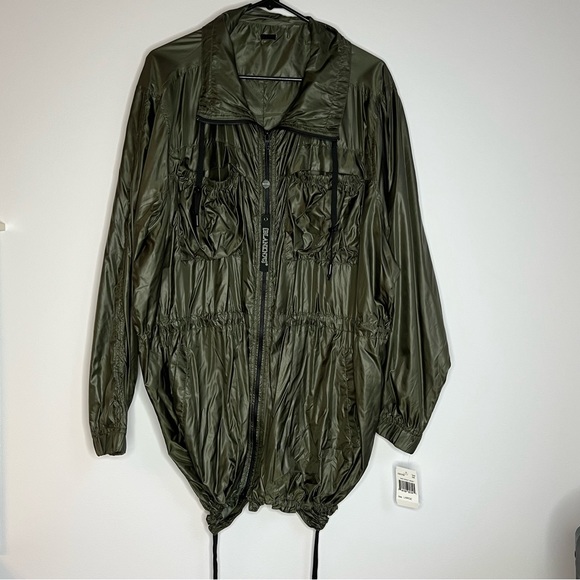 BlankNYC Denim Matte Funnel Neck Windbreaker NWT - Picture 4 of 7